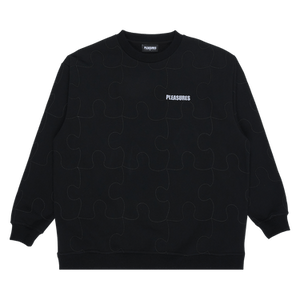 Pleasures Pieces Reflective Crewneck 'Black'