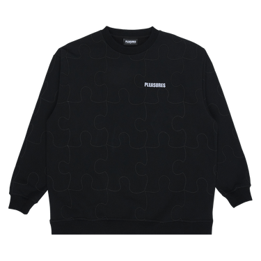 Pleasures Pieces Reflective Crewneck 'Black'