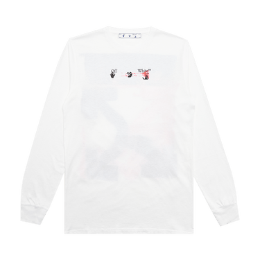 Off-White Acrylic Arrow Long-Sleeve Tee 'White/Fuchsia'