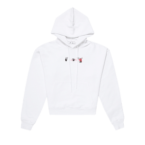 Off-White Acrylic Arrow Over Hoodie 'White/Fuchsia'