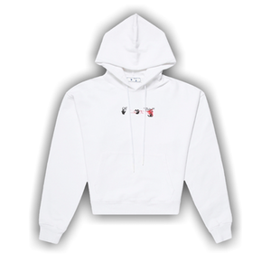Off-White Acrylic Arrow Over Hoodie 'White/Fuchsia'