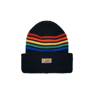 Pleasures Island Striped Beanie 'Black'