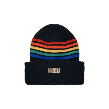 Pleasures Island Striped Beanie 'Black'