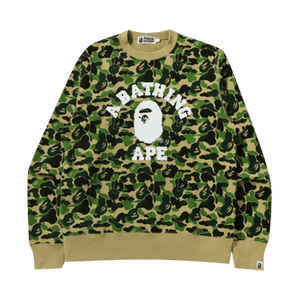 BAPE ABC Camo College Wide Crewneck 'Green'