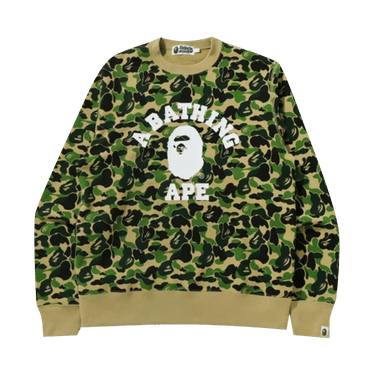 BAPE ABC Camo College Wide Crewneck 'Green'