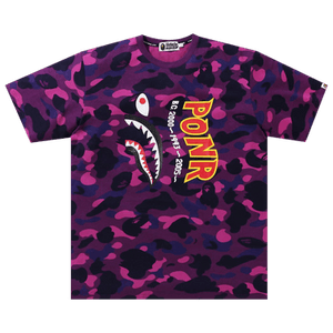 BAPE Color Camo Shark Wide Tee 'Purple'