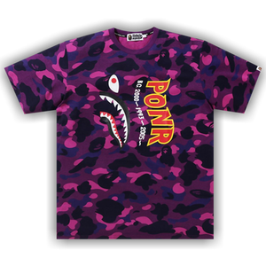 BAPE Color Camo Shark Wide Tee 'Purple'
