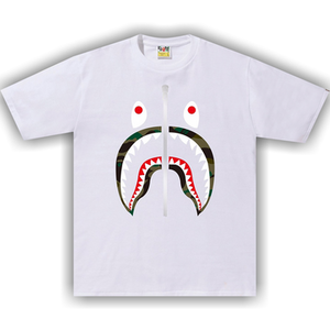BAPE 1st Camo Shark Tee 'White/Green'