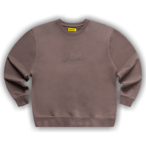 Market Script Crewneck 'Washed Grey'
