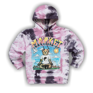 Market Namaste Bear Day And Night Hoodie 'Lavender Lizard Tie-Dye'