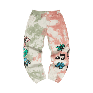 Market Smiley Records Angel Sigh Sweatpants 'Sand Tie-Dye'