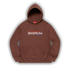 Supreme USA Hooded Sweatshirt 'Dark Brown'