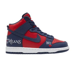 Supreme x Nike Dunk High SB 'By Any Means - Red Navy'