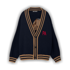 Palm Angels Bear Cardigan 'Black/Brown'