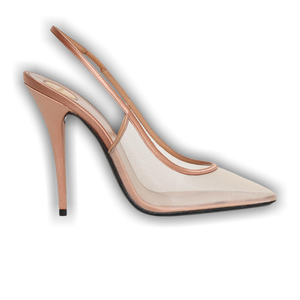 Saint Laurent Wmns Anita Slingback Pump 'Panna Rose'