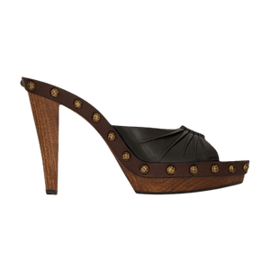 Wmns Saint Laurent Babylone Clog 'Harris Eagle Brown'