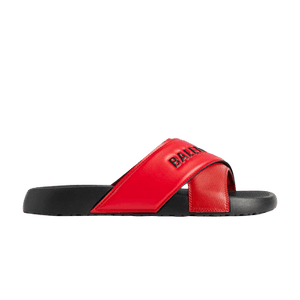 Balenciaga Sporty Pool Slide Sandal 'Black Red'