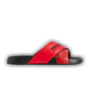 Balenciaga Sporty Pool Slide Sandal 'Black Red'