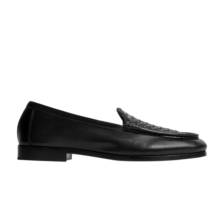 Bottega Veneta Silenzio Intrecciato Loafer 'Black Leather' 876082 VBSDO 1000