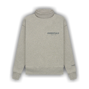 Fear of God Essentials Kids Mockneck 'Dark Heather Oatmeal'