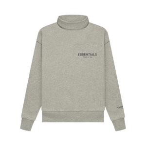 Fear of God Essentials Kids Mockneck 'Dark Heather Oatmeal'
