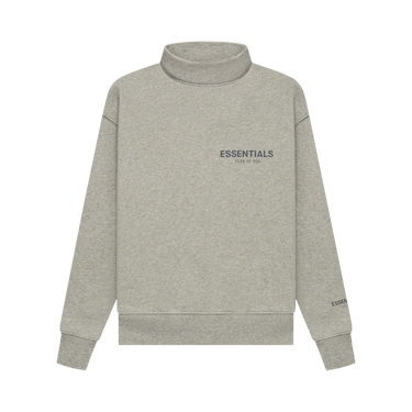 Fear of God Essentials Kids Mockneck 'Dark Heather Oatmeal'