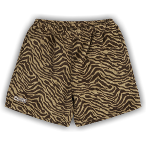 Pleasures Breaker Fuzzy Stripe Shorts 'Tan'