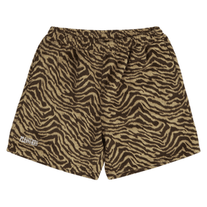 Pleasures Breaker Fuzzy Stripe Shorts 'Tan'