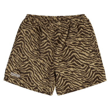 Pleasures Breaker Fuzzy Stripe Shorts 'Tan'