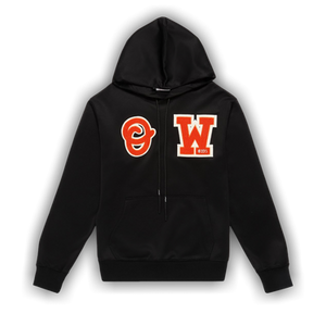 Off-White Patch Slim Hoodie 'Black/Orange'