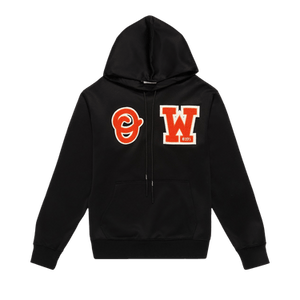 Off-White Patch Slim Hoodie 'Black/Orange'