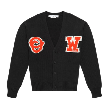 Off-White Patch Knit Cardigan 'Black/Orange'