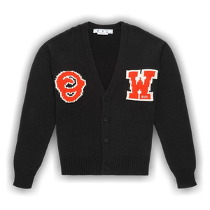 Off-White Patch Knit Cardigan 'Black/Orange'