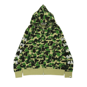 BAPE Big ABC Camo Relaxed Fit Full Zip Hoodie 'Green'