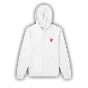Comme des Garçons PLAY Mini Logo Hoodie 'White'