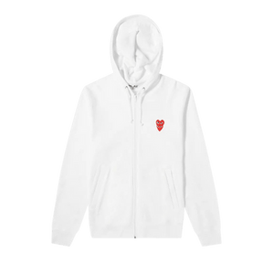 Comme des Garçons PLAY Mini Logo Hoodie 'White'