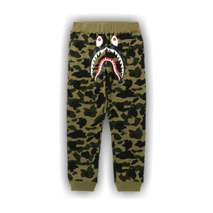 BAPE 1st Camo Shark Slim Sweatpants 'Green'