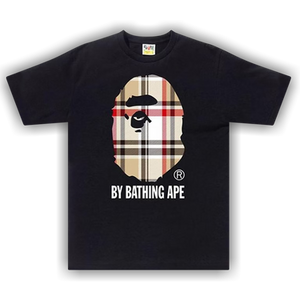 BAPE Check By Bathing Ape Tee 'Black/Beige'