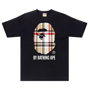 BAPE Check By Bathing Ape Tee 'Black/Beige'