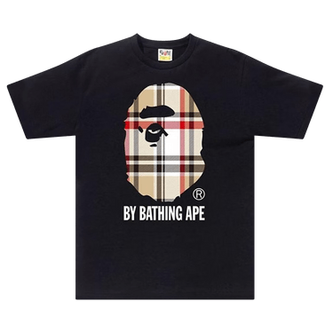 BAPE Check By Bathing Ape Tee 'Black/Beige'