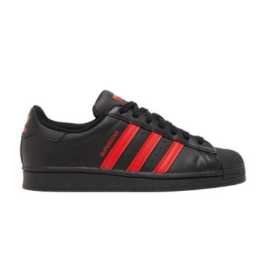 Adidas Superstar 'Core Black Vivid Red'