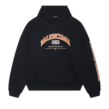 Balenciaga Wide Fit Hoodie 'Black/Orange/White'