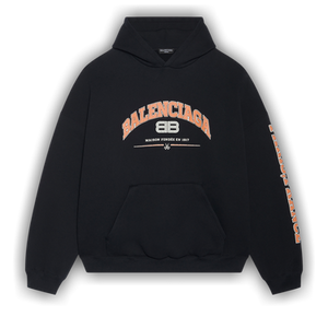 Balenciaga Wide Fit Hoodie 'Black/Orange/White'
