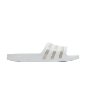 Adidas Adilette Aqua Slides 'White Platinum Metallic'