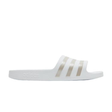 Adidas Adilette Aqua Slides 'White Platinum Metallic'