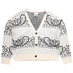 Rhude Bandana Stripe Cardigan 'Creme/Black'