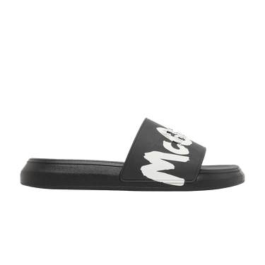 Alexander McQueen Rubber Pool Slide 'Graffiti - Black'