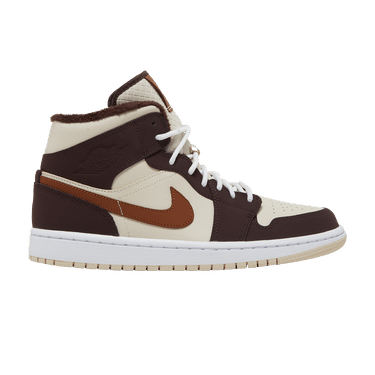 Wmns Air Jordan 1 Mid SE 'Cream Dark Chocolate'