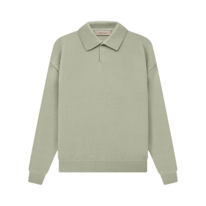 Fear of God Essentials Knit Long-Sleeve Polo 'Sea Foam'