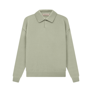 Fear of God Essentials Knit Long-Sleeve Polo 'Sea Foam'